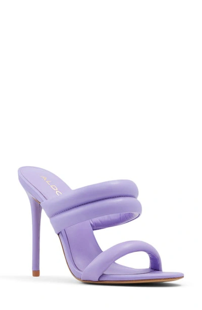 Shop Aldo Abardolith Slide Sandal In Purple Faux Leather