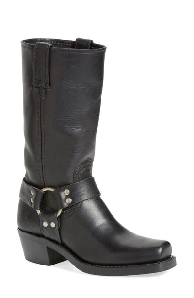 Shop Frye 'harness 12r' Boot In Black Leather