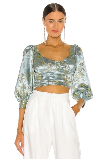 Shop Sau Lee Jodie Blouse In Silver