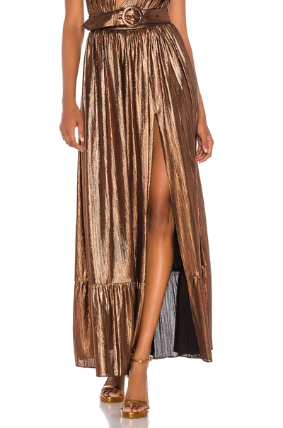 Shop Retroféte Serene Skirt In Brown