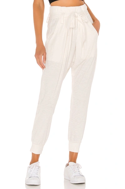 Shop Nsf Irina Drop Crotch Sweatpant In Soft White