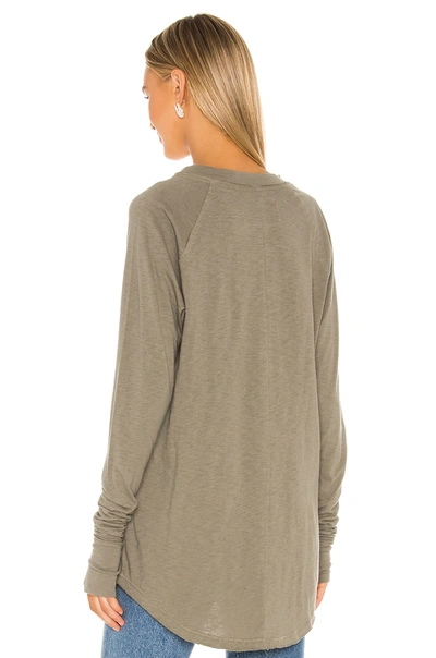 Free People We The Free Arden Extra Long Cotton Top In Army