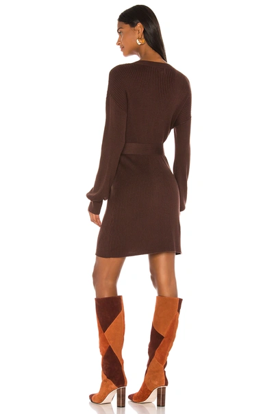 Shop Song Of Style Darcey Sweater Dress In Chocolate