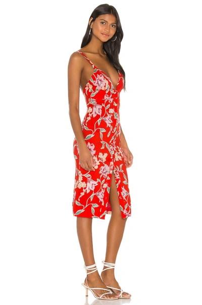 Shop Privacy Please Lantana Midi Dress In Red Jessa Floral
