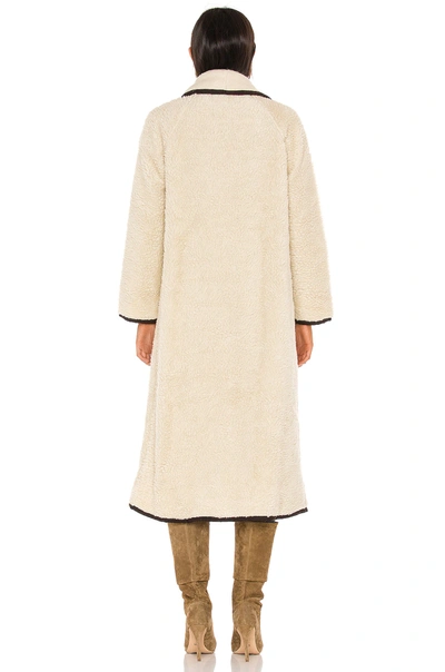 Irresistible Teddy Faux Shearling Long Cardigan In Cream