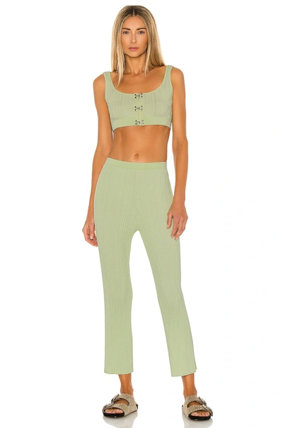 Shop Dion Lee Float Rib Pant In Mint