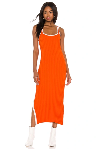 Shop Solid & Striped Kimberly Dress In Flame Rib