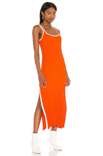 Shop Solid & Striped Kimberly Dress In Flame Rib