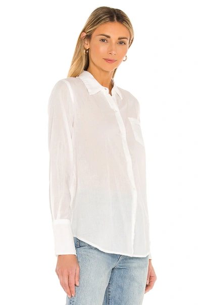 Shop Nili Lotan Cotton Voile Nl Shirt In Ivory