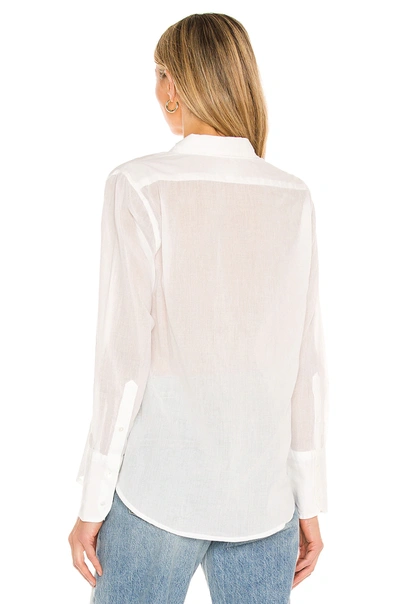 Shop Nili Lotan Cotton Voile Nl Shirt In Ivory