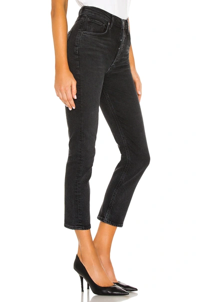Agolde Riley Cropped High-rise Straight-leg Jeans In Panoramic