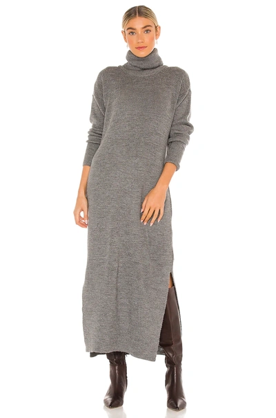 Shop Ow Intimates Katrin Knit Dress In Grey Melange