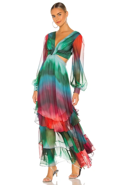 Shop Patbo Sunset Cutout Maxi Dress In Multi