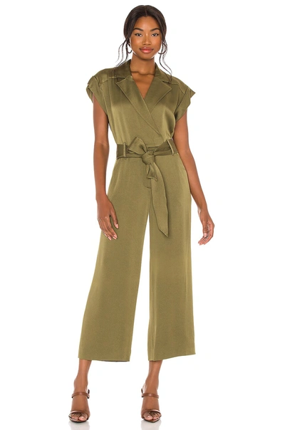 Shop Veronica Beard Ophelia Jumpsuit In Olive