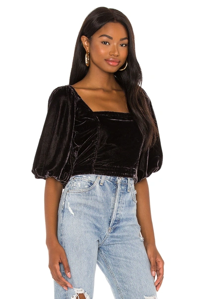 Shop Free People Marie Velvet Open Back In Black