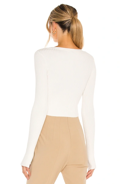 Shop Nbd Wrap Ribbed Crop In White