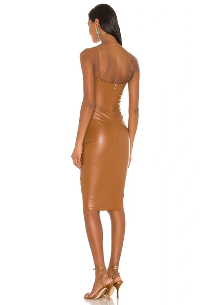 Shop Nookie Posse X Revolve Faux Leather Midi Dress In Brown