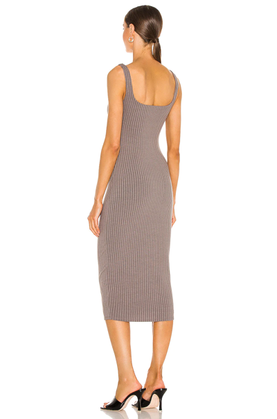 H:ours Dahlia Midi Dress In Charcoal
