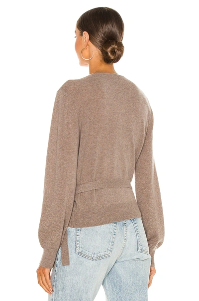 Shop 27 Miles Malibu Clarise Wrap Front Tie Sweater In Sable