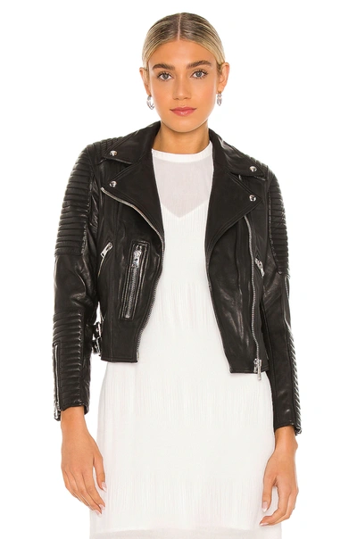 Allsaints Estella Leather Biker Jacket In Black ModeSens