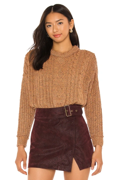 Shop Free People On Your Side Pullover In Brown Sugar