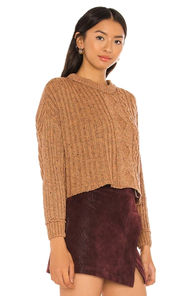 Shop Free People On Your Side Pullover In Brown Sugar
