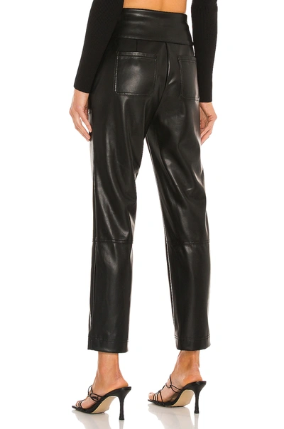 Simkhai Tessa Vegan Leather Cropped Trousers In Black