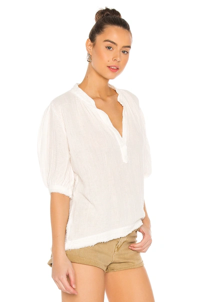 Shop 9 Seed Biarritz Puff Sleeve Top In White