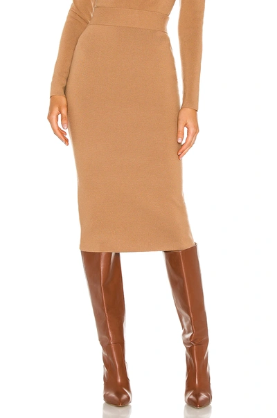 Shop Victor Glemaud X Revolve Colorblock Skirt In Solid Camel