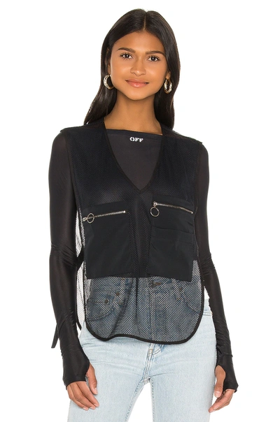 Shop Off-white Oversize Pockets Gilet Vest In Black