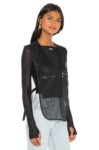 Shop Off-white Oversize Pockets Gilet Vest In Black