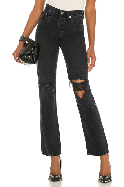 Agolde Lana Mid Rise Vintage Straight Jeans In Disorder