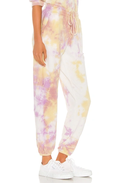 Shop Michael Stars X Revolve Tie Dye Sweatpants In Lilac & Volt