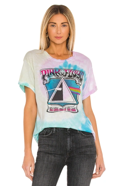 Shop Chaser Recycled Vintage Jersey Rolled Short Sleeve Crew Neck Tee In Tie Dye