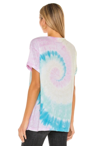 Shop Chaser Recycled Vintage Jersey Rolled Short Sleeve Crew Neck Tee In Tie Dye