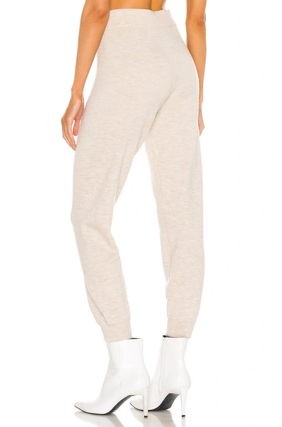 Shop Alice And Olivia Knit Jogger In Oatmeal