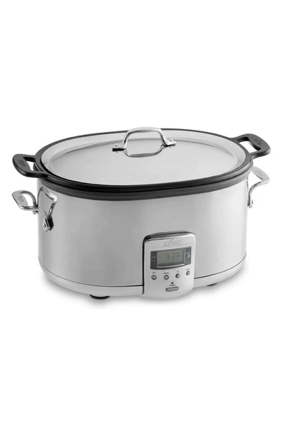 All-clad 7-quart Slow Cooker With Aluminum Insert In Silver