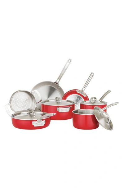 Shop Viking 2-ply 11-piece Cookware Set In Red
