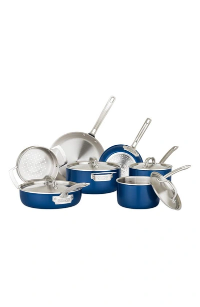 Shop Viking 2-ply 11-piece Cookware Set In Blue