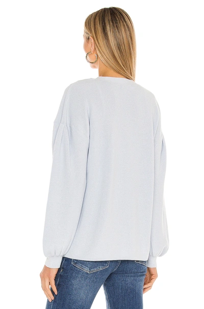 Shop 525 Pleat Sleeve Cardigan In Cloud Blue