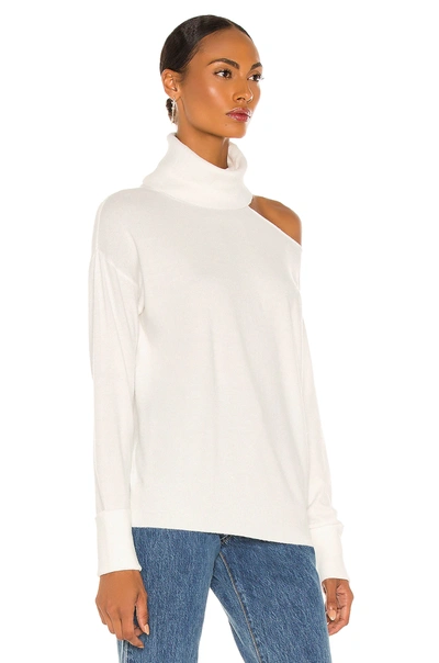 Shop 525 America Cold Collarbone Pullover In Bleach White