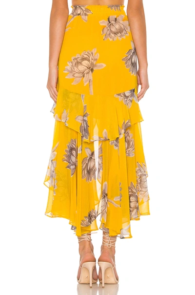 Shop Misa Randi Skirt In Floral Yellow