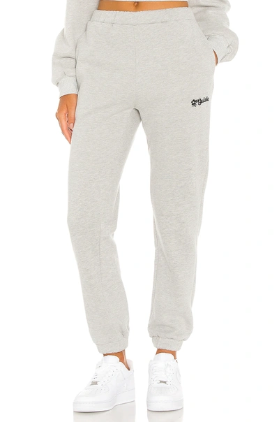 Shop Danielle Guizio Logo Sweatpants In Grey Floral