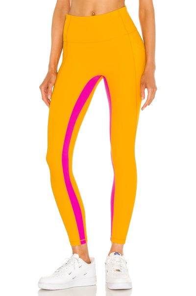 Shop All Access Ultra High Rise Utility Pocket Legging In Escape Orange & Digital Pink