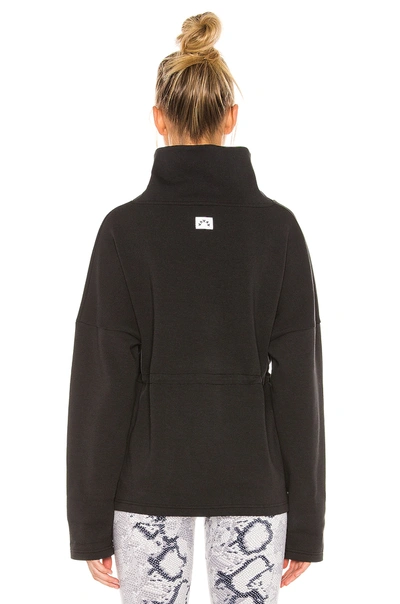 Varley Barton Drawstring-waistband Cotton-blend Jumper In Black
