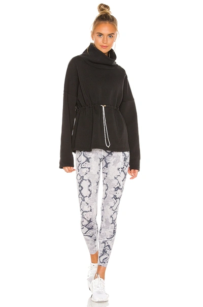 Varley Barton Drawstring-waistband Cotton-blend Jumper In Black
