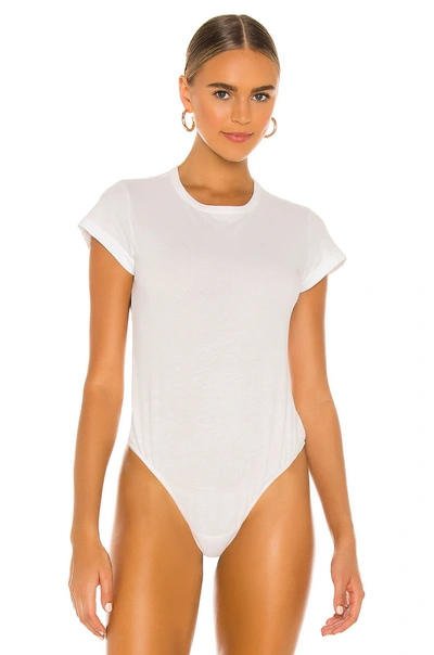 Shop Agolde Irina Bodysuit In White
