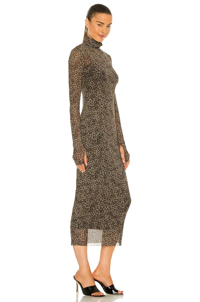 Shop Afrm Shailene Midi Dress In Vintage Leopard