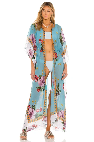 Shop Agua Bendita X Revolve Kimono In Blue