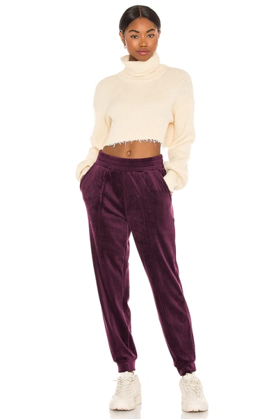 VELOUR 长裤 – 绛紫